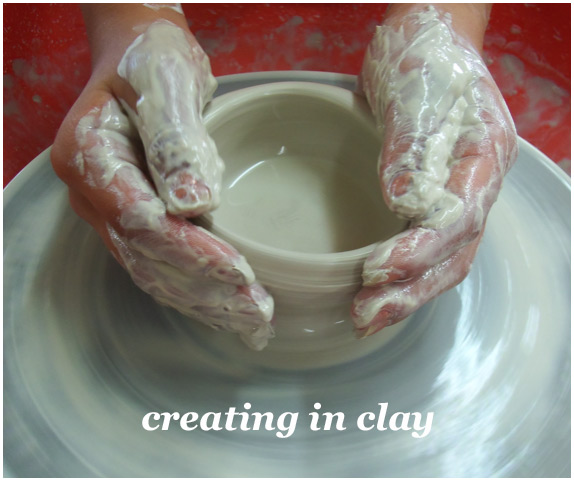 Clay on a wheel